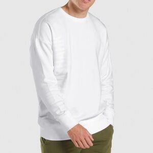 Gymshark white unisex oversized sweatshirt